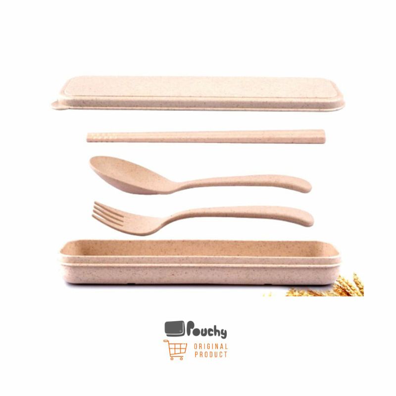 

POUCHY - NEW 1 Set Alat Makan Sendok Garpu Sumpit Portabel Hight Quality Product