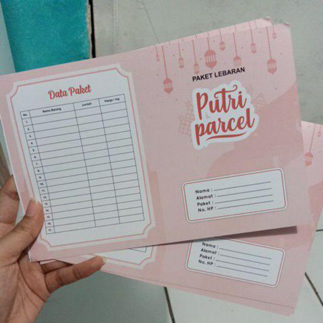 Contoh Kartu Paket Lebaran Cara Golden