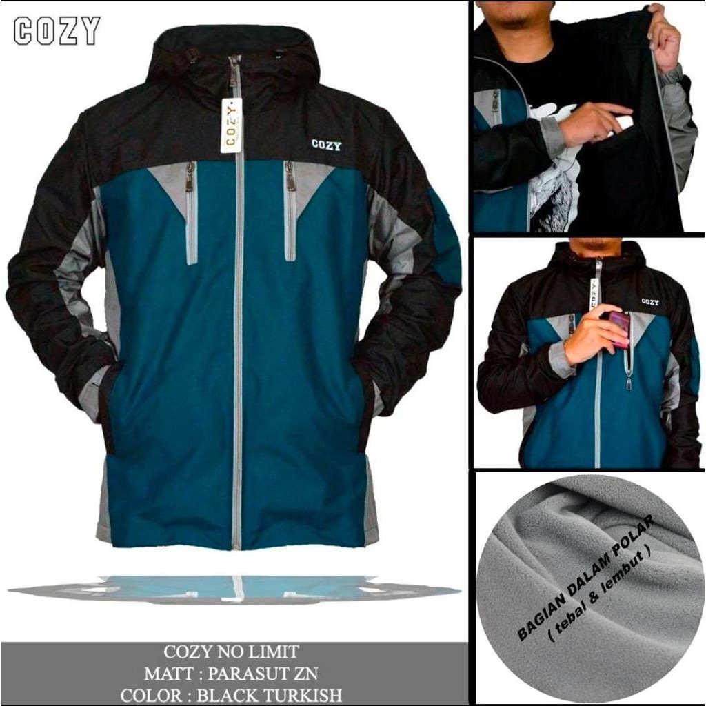 TERLARIS !! JAKET GUNUNG OUTDOR PRIA BAHAN PARASUT TEBAL KOMBINASI WARNA TERMURAH ORIGINAL DISTRO-BLACK-TURKHIS