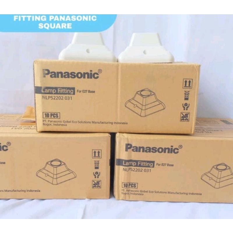 FITTING LAMPU PANASONIC PLAFON KOTAK SEGI NLP52202 dan BULAT NLP52201 E27 TEMPEL(HARGA PER PCS)