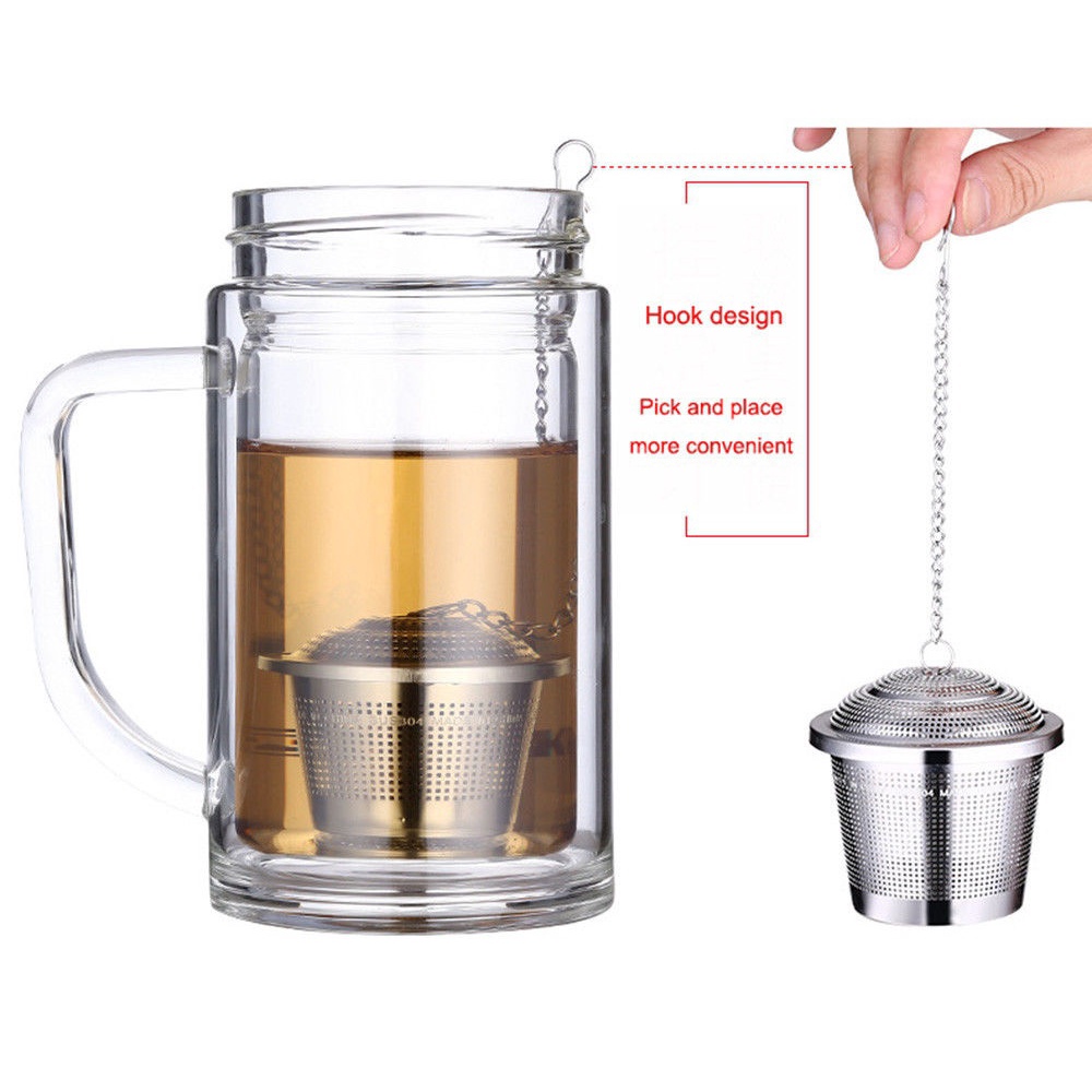 1PC Stainless Steel Seasoning Ball Tea Strainer / Fine Mesh and Uniform Taste Solid Spice Residue Filter Ball Bag / Kitchen Tools