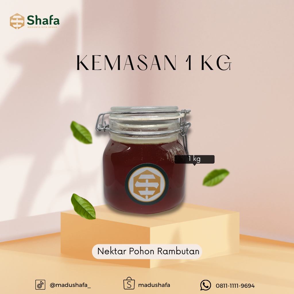 

Madu Shafa Kemasan 1Kg - 100% Madu Hutan Murni Nektar Pohon Rambutan