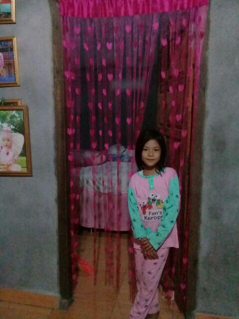 ( 1kg Muat 16pc ) Tirai Benang Motif Love / Tirai Hiasan Dekorasi Pintu Cantik Termurah!!!