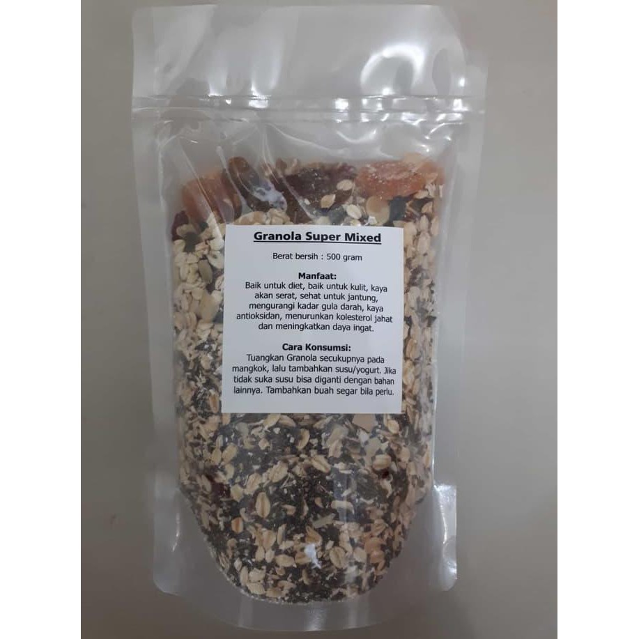 

Healthy Granola Super Mixed 500gram (Walnut, Chia seed, Gojiberry)