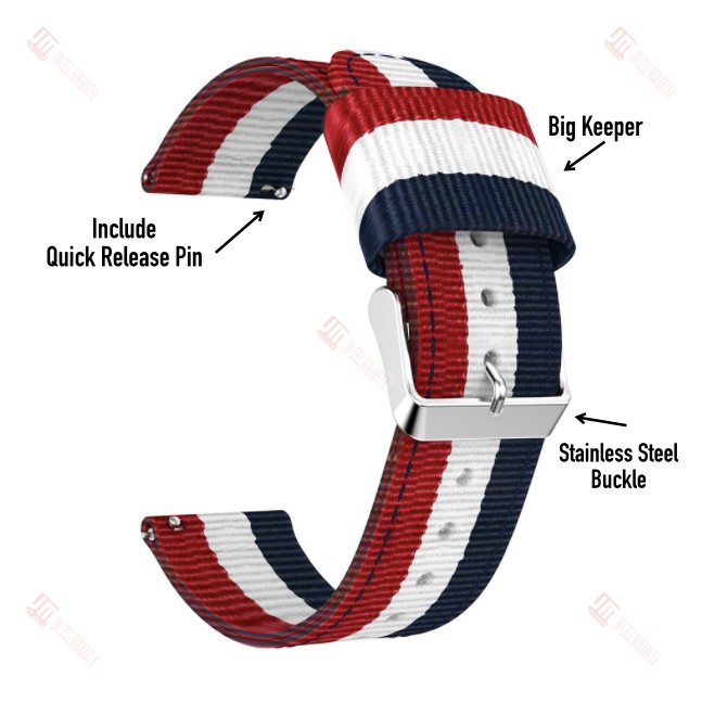 Tali Jam Tangan 22mm Watch Strap Vyatta Fitme One - Nylon 3 Baris