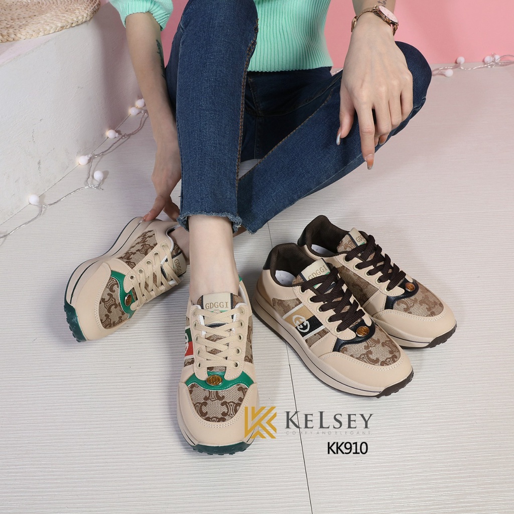 Kelsey Sepatu Sneakers  Wanita  Import KK910