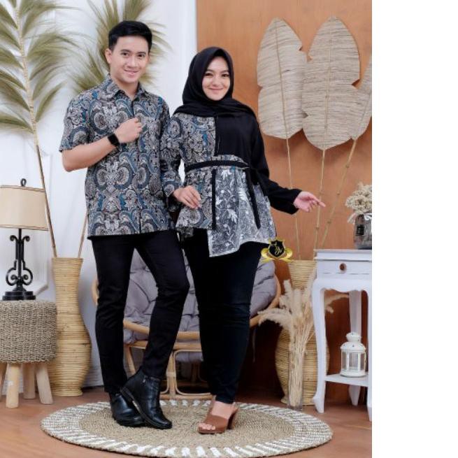 Sarimbit Batik Atasan Model Terbaru / Batik Couple Atasan Blus Batik Kombinasi Brokat Couple Batik