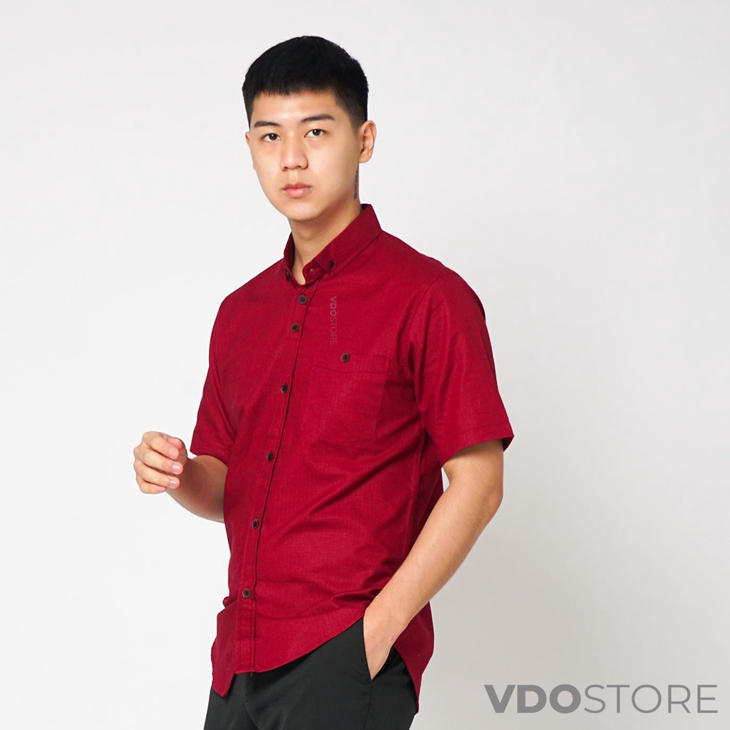 KEMEJA PRIA MAROON BASIC LENGAN PENDEK BAJU POLOS DEWASA PREMIUM KEMEJA MERAH KERJA TEBAL M L XL HITAM PUTIH NAVY ARMY CREAM KEMEJA KANTOR FORMAL SANTAI CASUAL SEMI KASUAL VIRAL MURAH KATUN KUALITAS MEN SHIRT