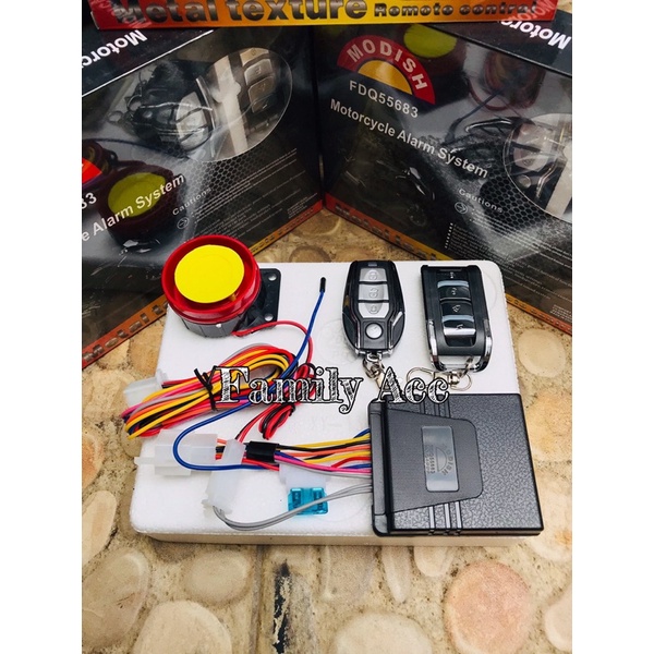 Alarm Motor System New Modish FDQ55683 Motorcyle  Fitur Lengkap + Cara Pasang Premium