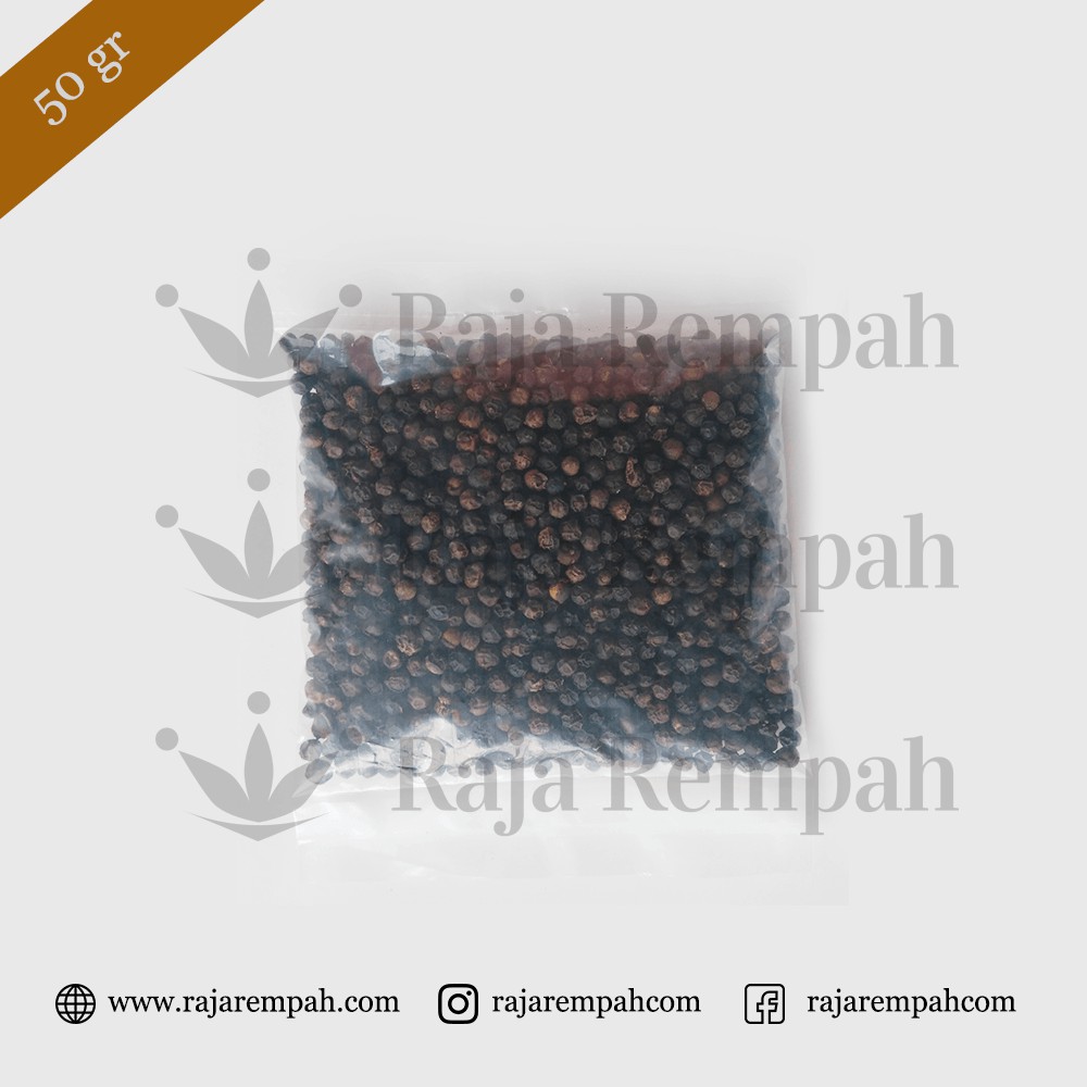

Lada Hitam Butir 50 Gr Asli Lampung Pedas