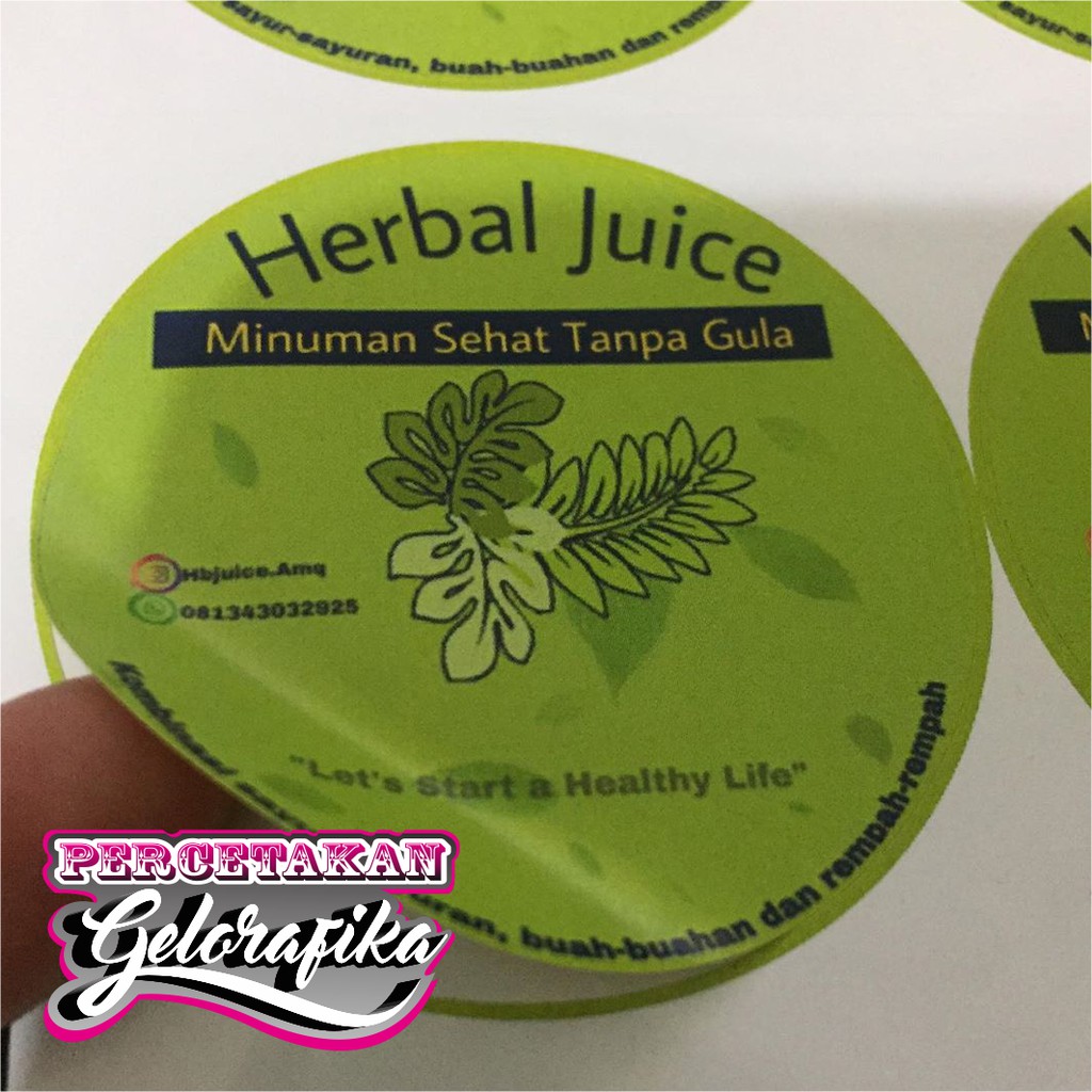 STIKER JUS BUAH / JUS HERBAL LABEL KEMASAN BOTOL