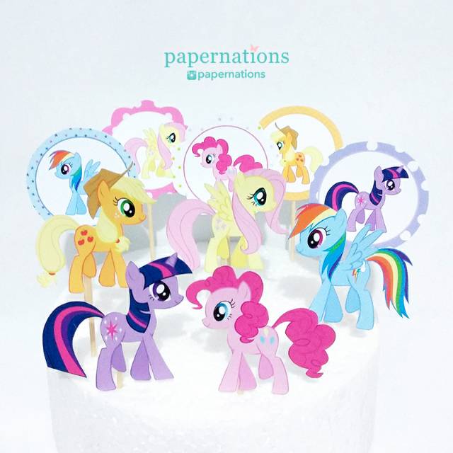 Cupcake Topper My Little Pony / Topper Little Pony / Cake Topper Little Pony / Topper Kue Pony