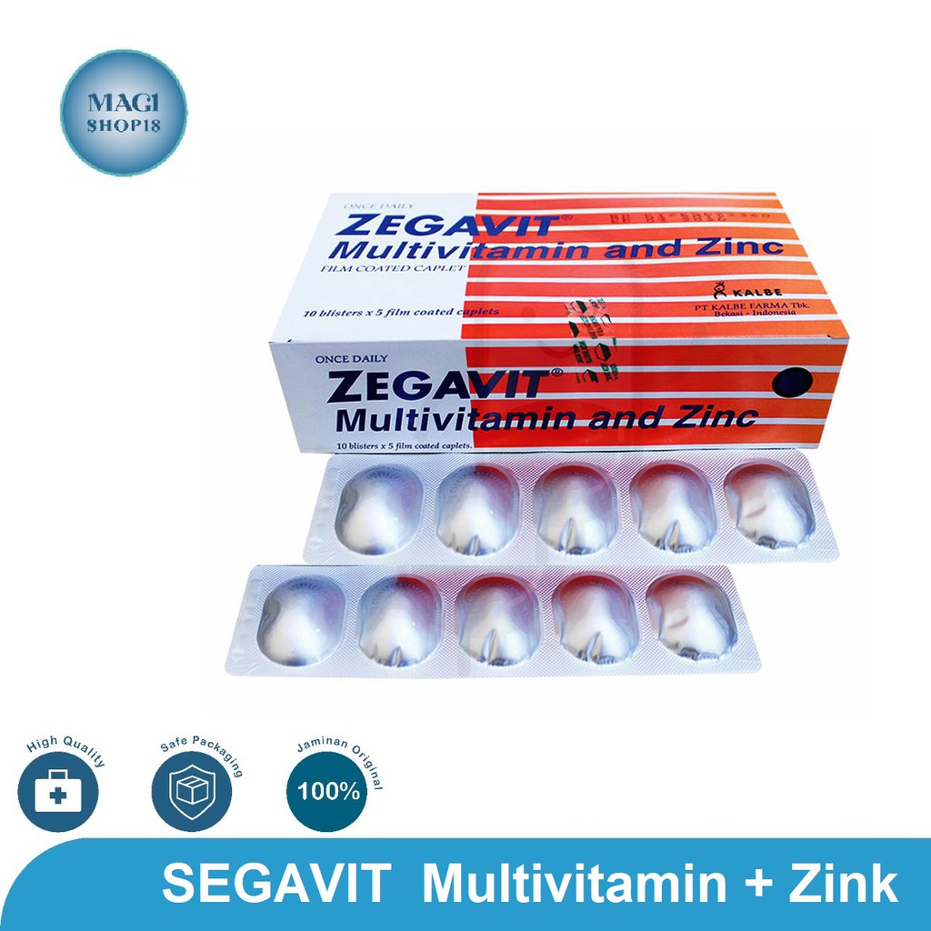 Jual Zegavit Strip -Multivitamin B komplek, C, E, Kalsium, Zink ...