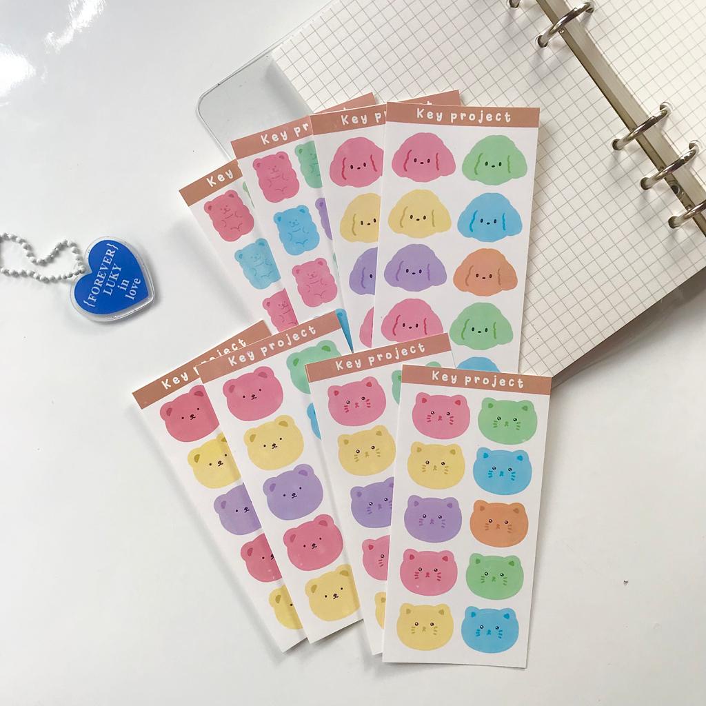 

Korean gummy bear sticker untuk dekorasi jurnal/ deco sticker