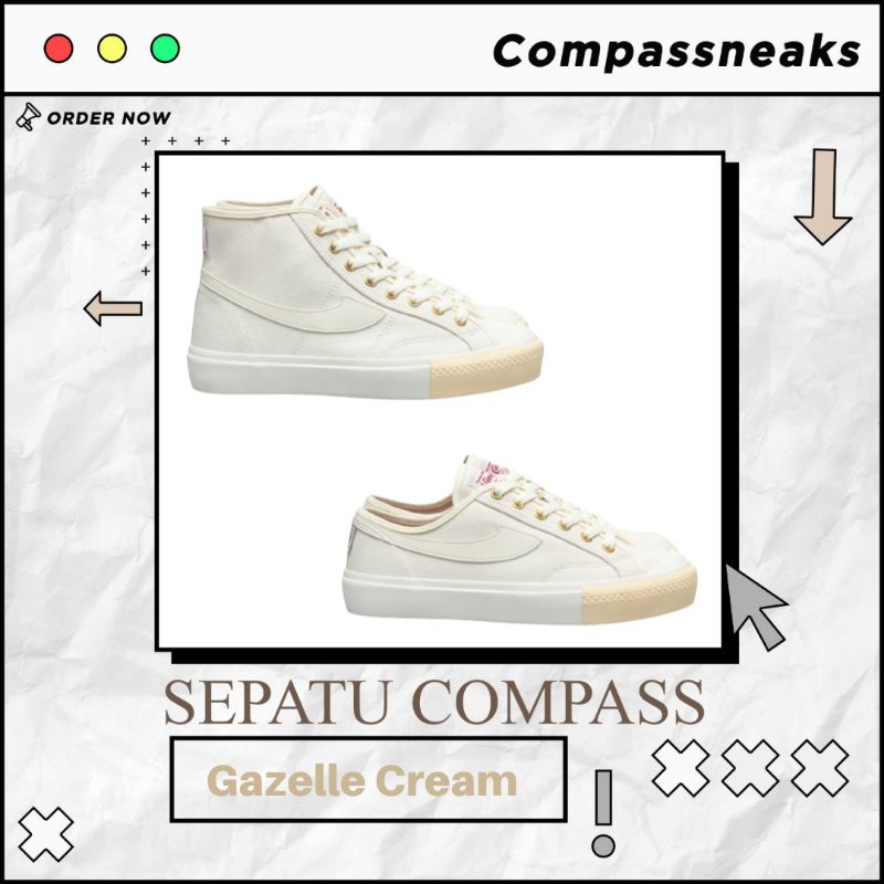 Sepatu Compass Gazelle Cream