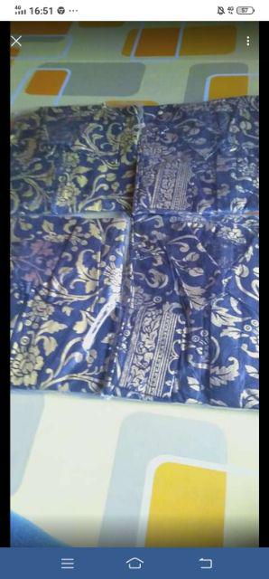 Batik Couple Batik Keluarga Ibu Ayah Dan Anak Maura Couple Sania Ruffle Modern ( Prada Bakung Gold )