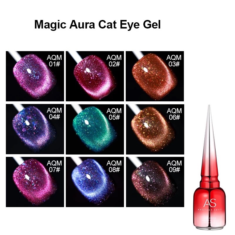 [FLASHES] AQM AURA Cat Eye NAILS POLISH GEL KUTEK GEL 15ml Soak Off UV Gel