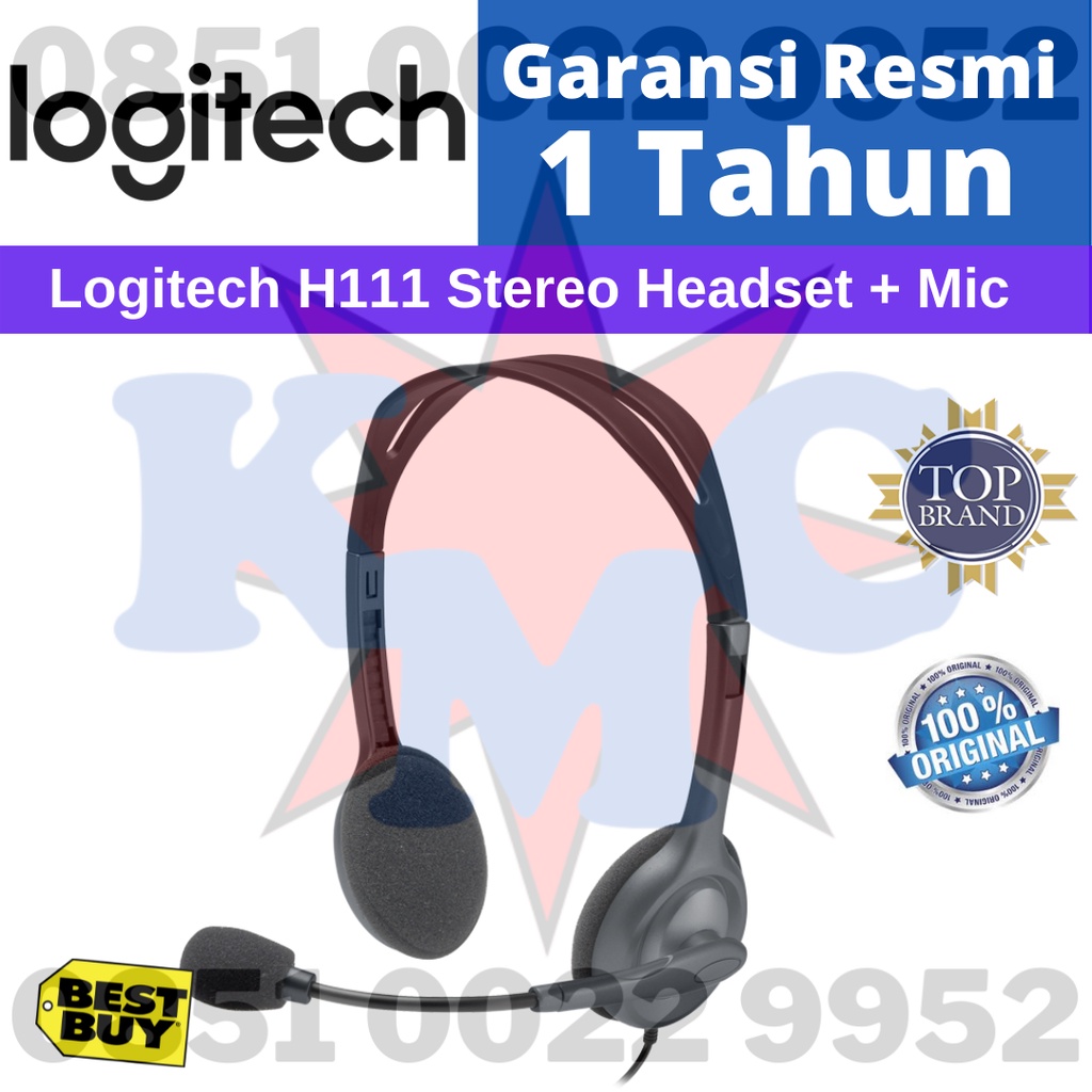 Logitech Stereo Headset H111 Original Garansi Resmi