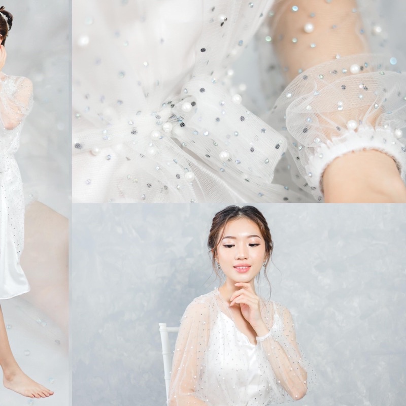 𝙏𝙪𝙩𝙪𝙡𝙡𝙚 Sveya Robe Bridal Robe Bride Robe Pengantin Robe Wedding