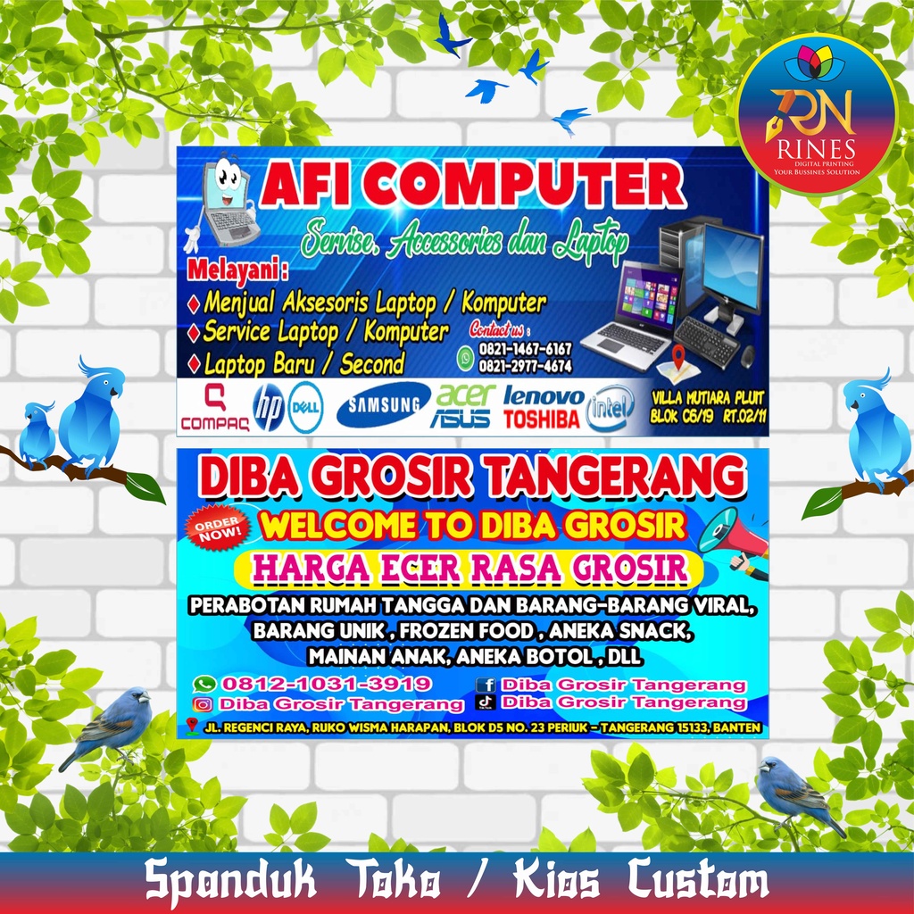 Spanduk Toko / Kios Custom