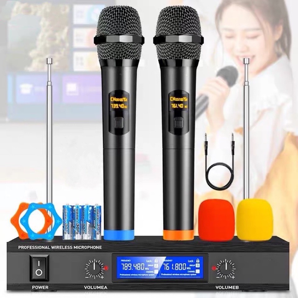 【33LV.ID】Mic Wireless Double dan Single Sound Best Mikrofon Dinamis Profesional