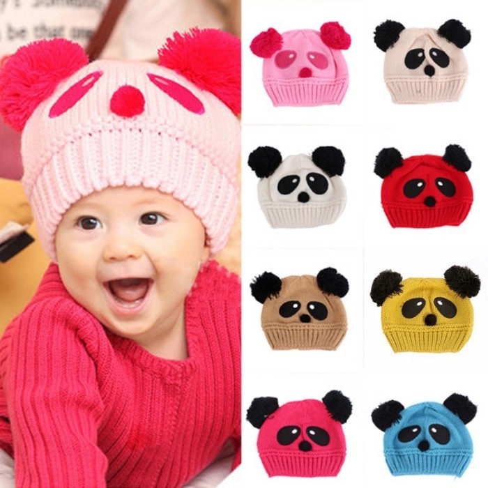 Topi Kupluk Anak Bayi Rajut Karakter Panda Kupluk Bayi Lucu Panda Lucu