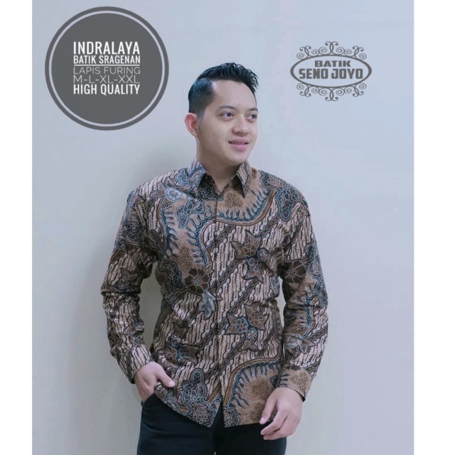 Batik Pria INDRALAYA FULL FURING Katun Halus Ori Solo