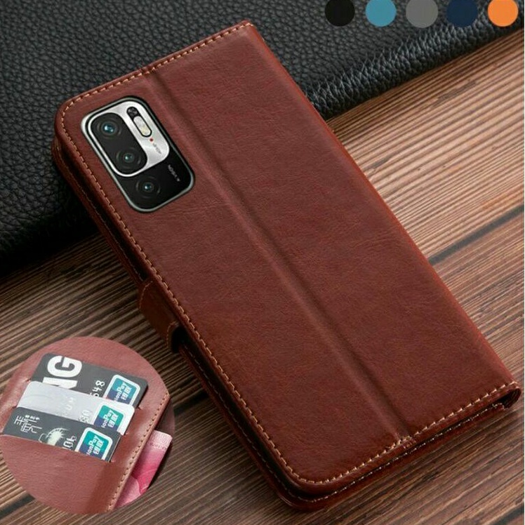 Xiaomi Redmi Note 10 5G Case Flip Cover Case Leather Wallet Sarung Redmi Note 10 5G