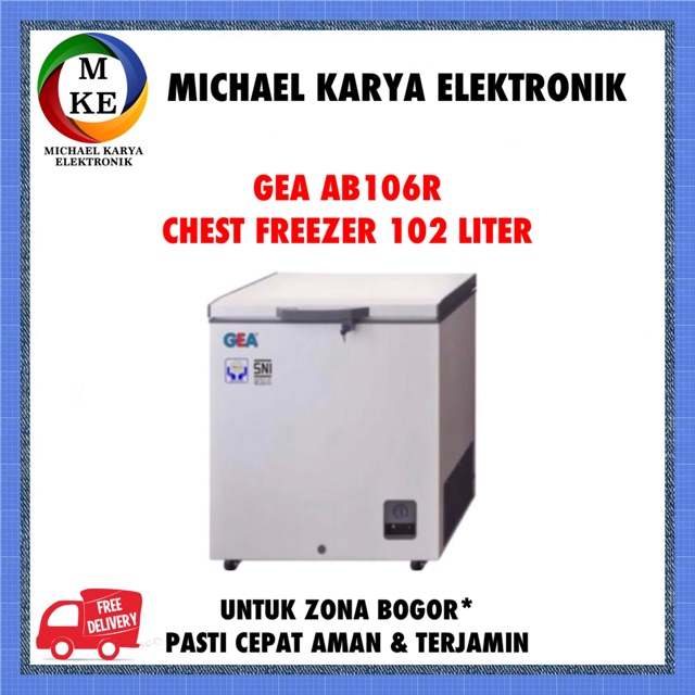 GEA FREEZER | PROMO MURAH CHEST FREEZER GEA 102 LITER | AB106 | AB106R | FREEZER 102 LITER GEA