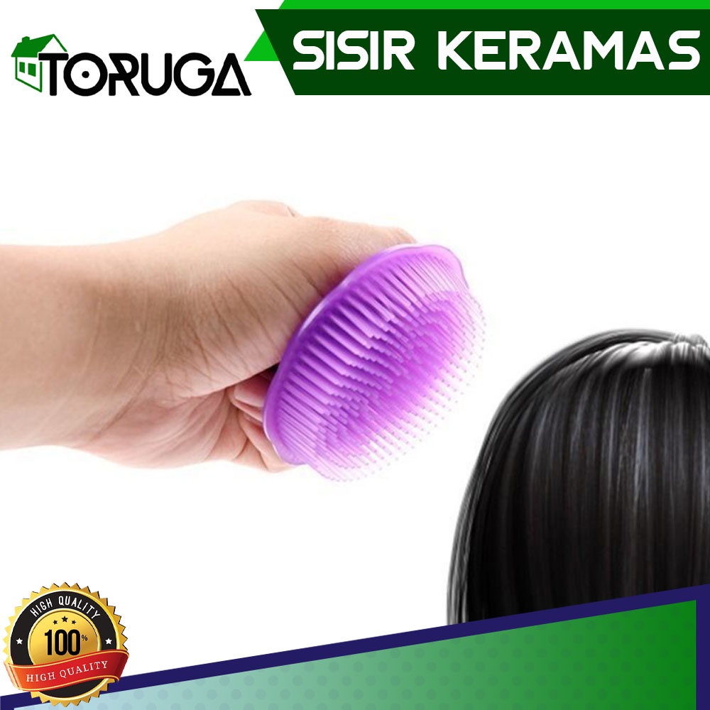 Sisir Keramas Rambut Bulat Salon Creambath Pijat Kepala Serbaguna