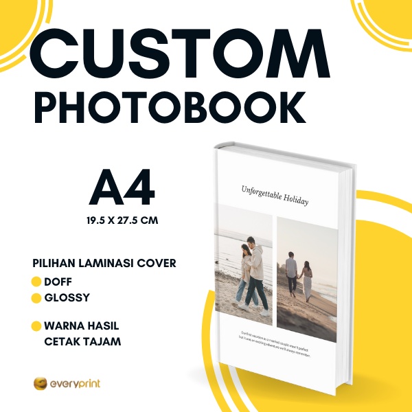 (A4) Cetak Yearbook - Photobook - Album Foto KPOP Buku Kenangan Buku Tahunan Album Kenangan Murah Cu