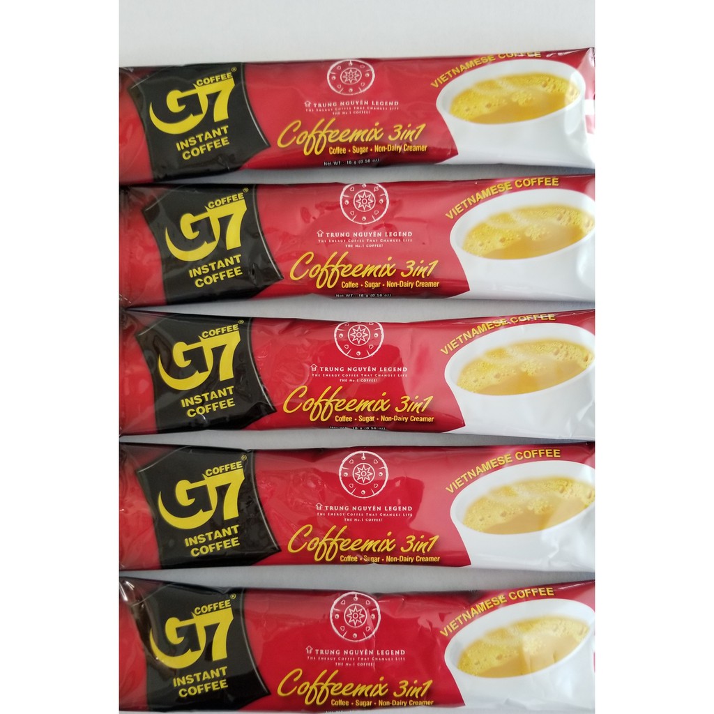 

COFFEEMIX 3 IN 1, The Leading Vietnamese Coffee by Trung Nguyen, 5 Sachet/Order.