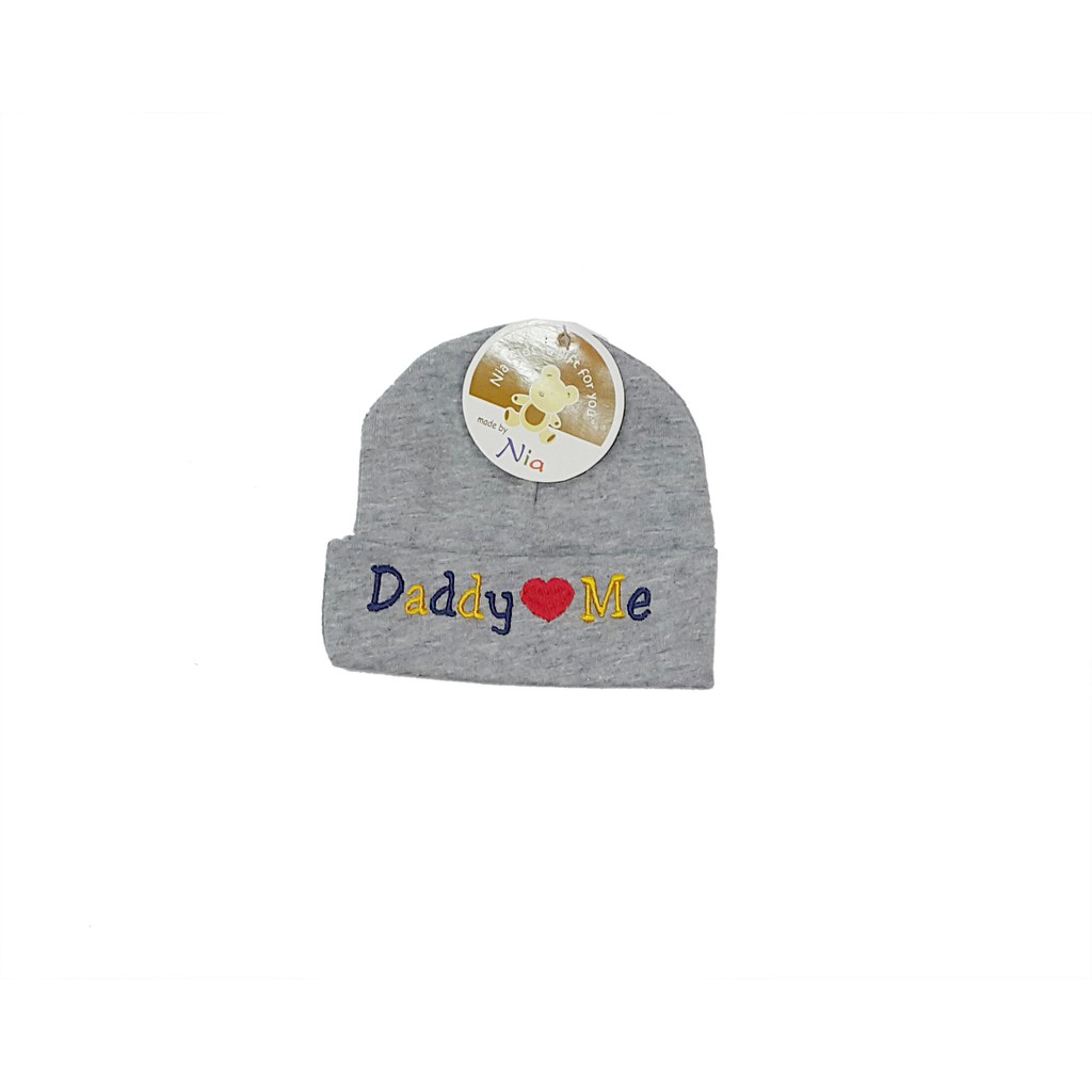 Promo !! NIA-TOPI BAYI Y4 MOM LOVE DAD TOPI BAYI NEW BORN MURAH