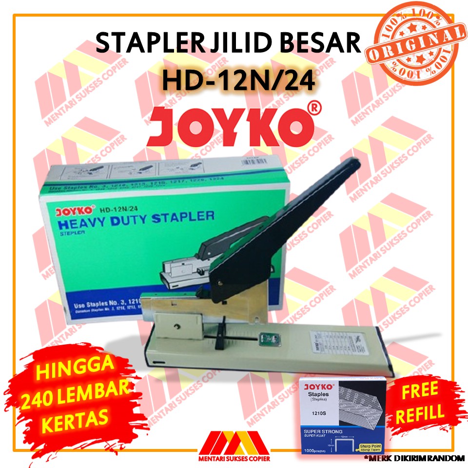 

STAPLER JILID JOYKO HD-12N/14 - STAPLES HEAVY DUTY - HEKTER TERMURAH