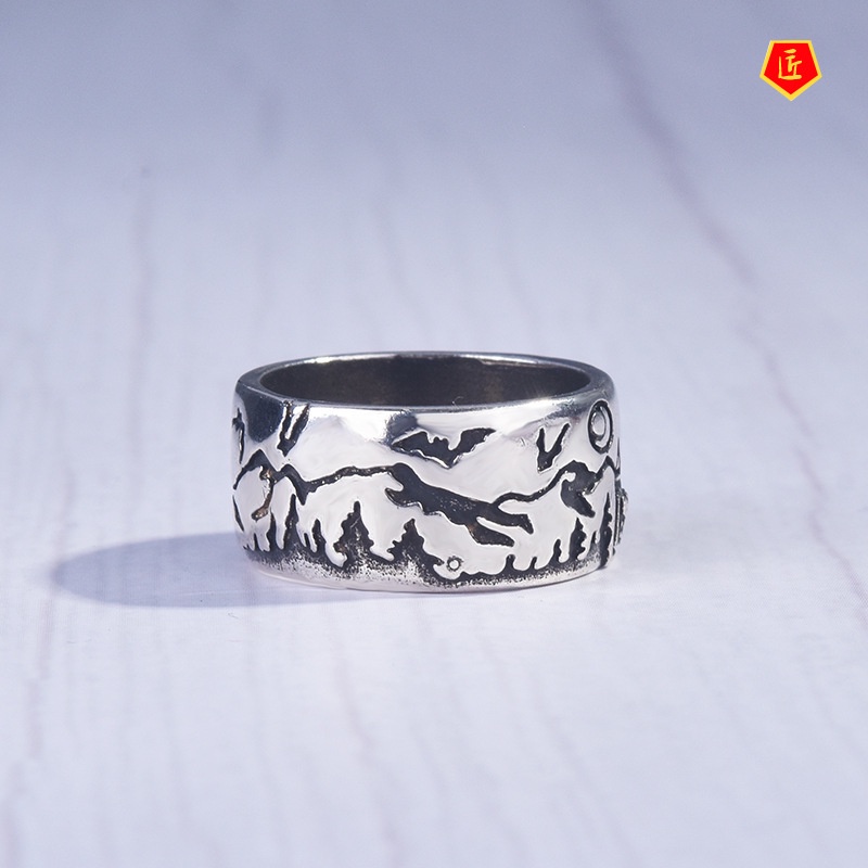 [Ready Stock]Creative Personality Carved Royal Castle Ring