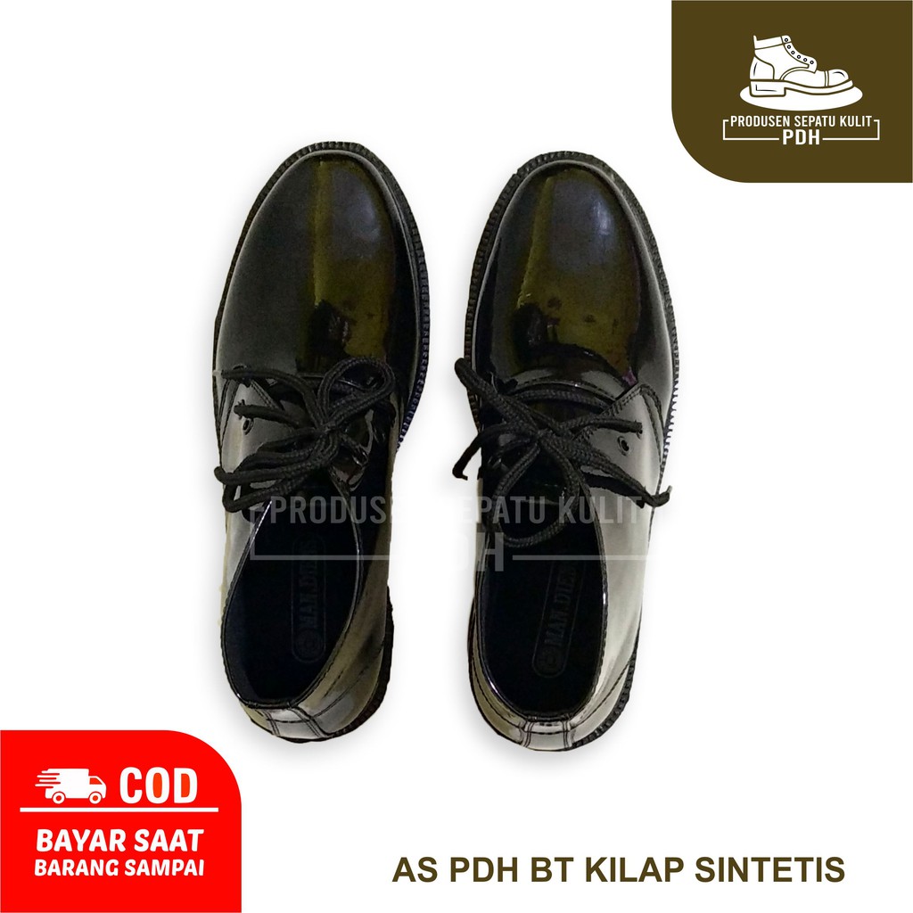 SEPATU PDH PRIA PENDEK TALI KILAP MENGKILAP SEPATU KANTOR HITAM PRIA FORMAL PANTOFEL PRIA