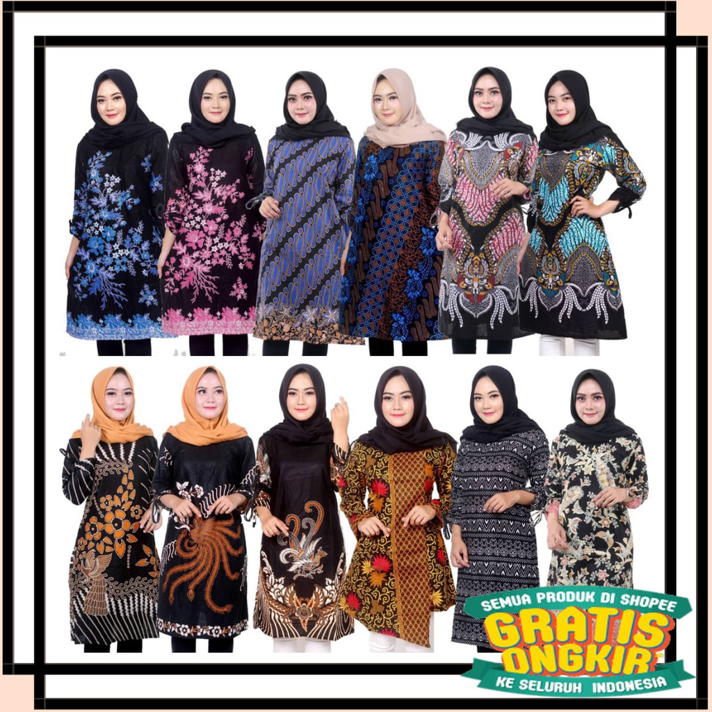 SOLO KERIS FULL BROKAT RUFFLE BENANG RAJA TENUN / BATIK KALONGAN | TUNIK BATIK S M L XL XXL