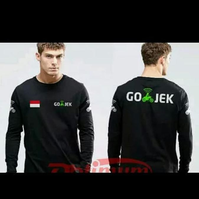 kaos baju t-shirt panjang gojek indonesia -