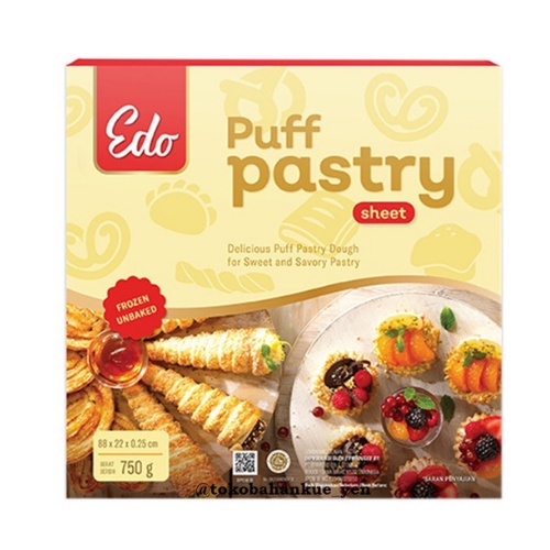 

EDO PUFF PASTRY SHEET FROZEN UNBAKED 750GR