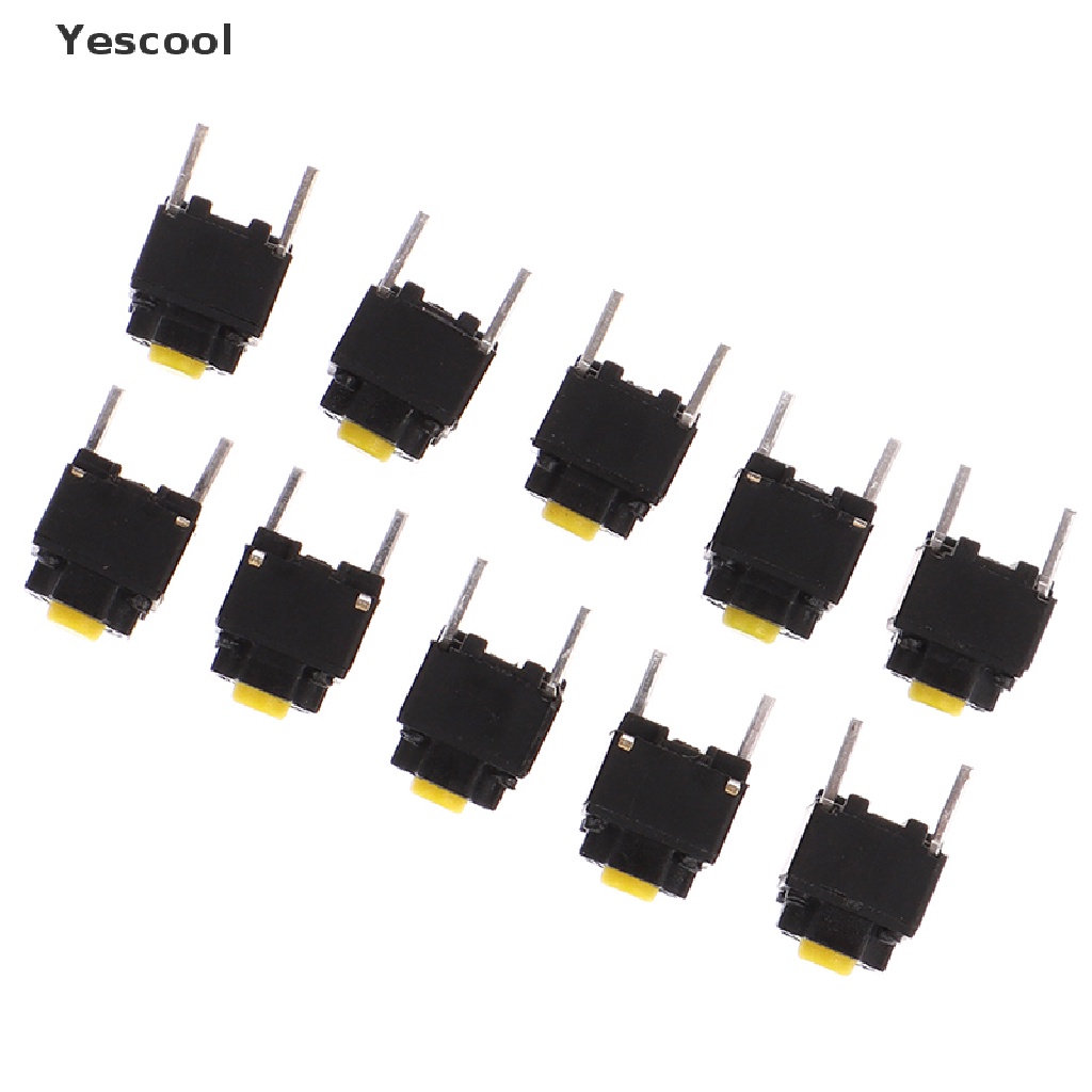 Yescool 10pcs Tombol Mute Micro Mouse Ukuran 6x6 X 7.3mm