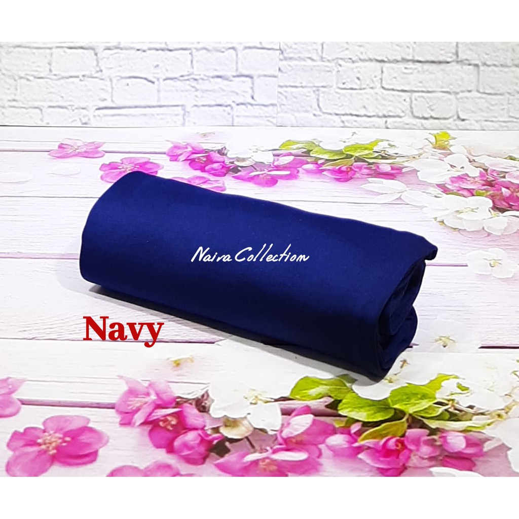 Rok Panjang Spandek All Size Wanita Muslim Murah Bahan Jersey Licin Soft  Best Seller Bisa Cod-Navy