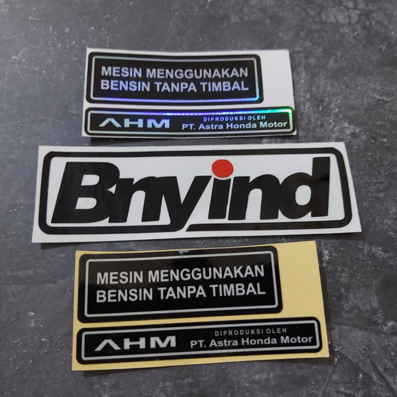 STICKER WARNING PERINGATAN TANKI BESIN MOTOR HONDA