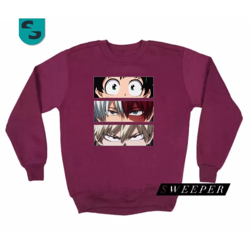 SWEEPER - TERLARIS BASIC SWEATER BOKU NO HERO ACADEMIA PRIA &amp; WANITA M-XL