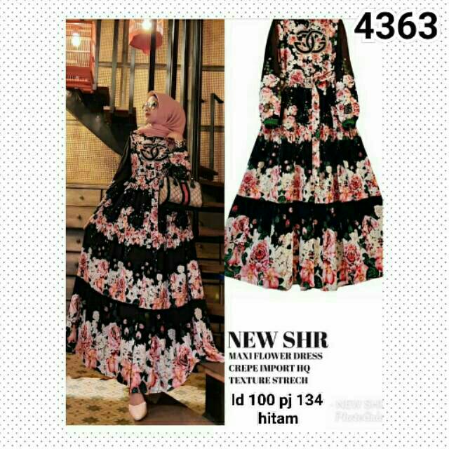 100% ORIGINAL NEW SHR MAXI FLOWER DRESS / GAMIS FLOWER SHR