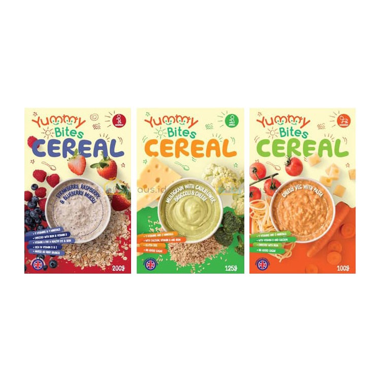 Yummy Bites Cereal / Snack MPASI / Snack Bayi / Snack Anak / Cemilan Bayi / Cemilan Anak / MPASI Bayi / Anti GTM / Non MSG / Non Pengawet / Cereal Mpasi / Cereal Bayi / Cereal Yummy Bites Nayz Cereal