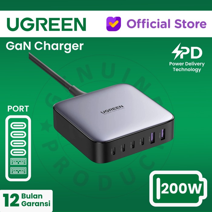 UGREEN Dekstop Charger 200W (6 Ports) - CD271