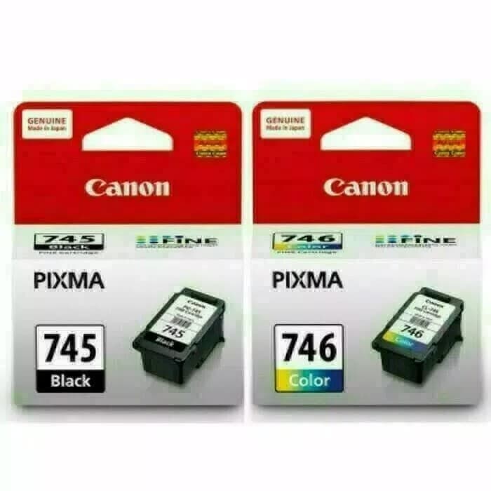 Paket tinta cartridge canon pg 745 black dan cl 746 color