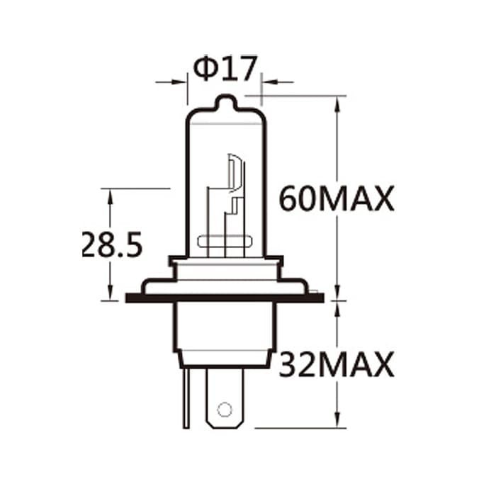 MICHIBA H4 LW HALOGEN LOW WATT BOHLAM MOBIL XENON PUTIH