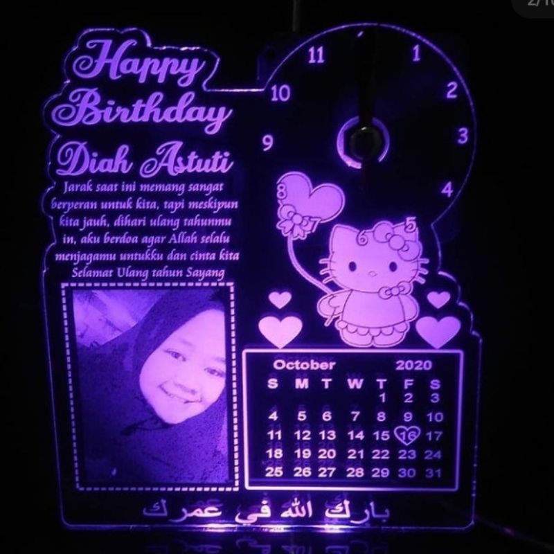 Jam Akrilik Custom Kado Ulangtahun Kado Ultah Spesial Kado Pernikahan Kado Anniversary Wisuda