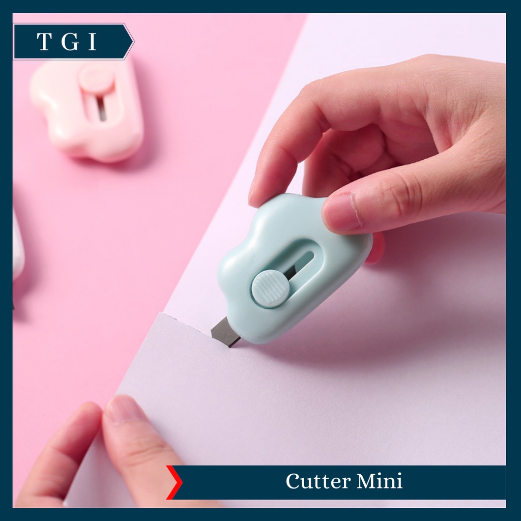 TGI - PISAU PEMOTONG KERTAS MINI PORTABLE / CUTTER MINI UNTUK ALAT TULIS KANTOR